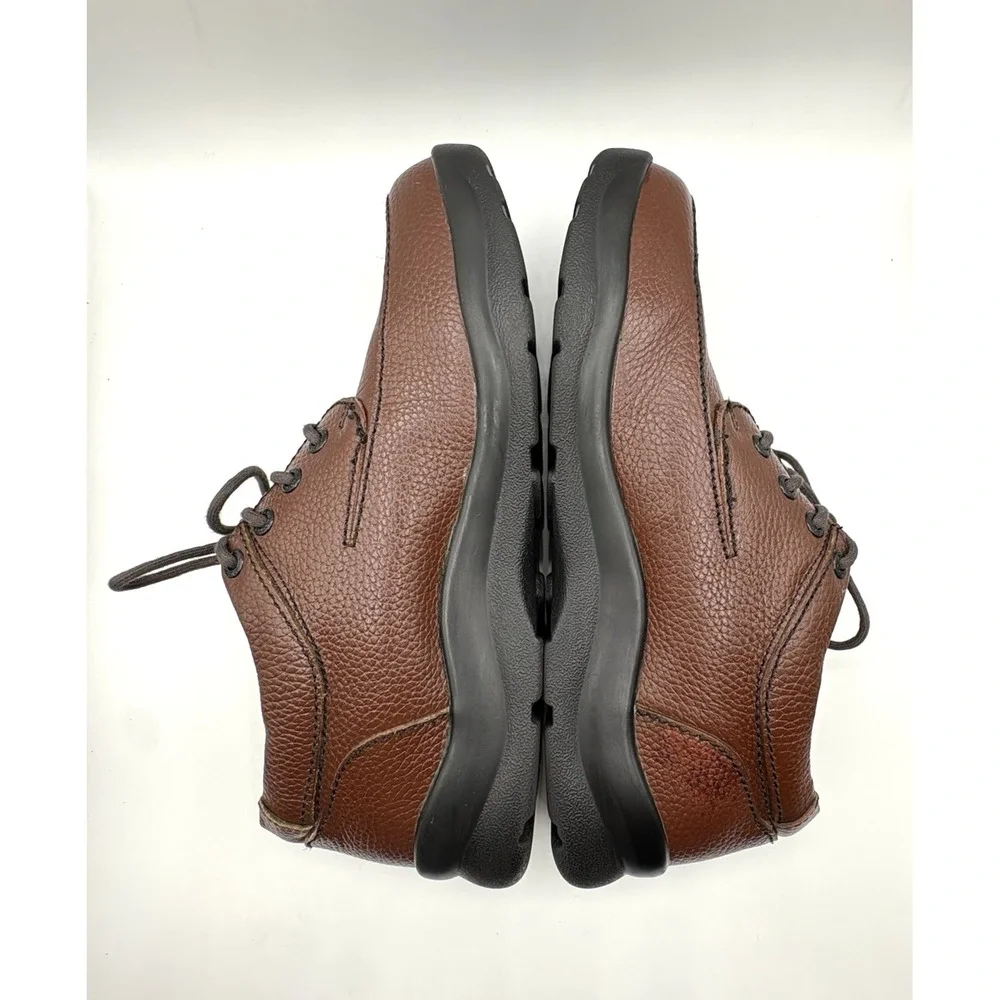APEX Ariya Moc Toe Shoe Men's Size 12M Brown‎ Leather Ultra Comfort Lace Up
